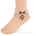 Wholesale Jewelry White Lace Anklet Bracelet With Drop Pearl